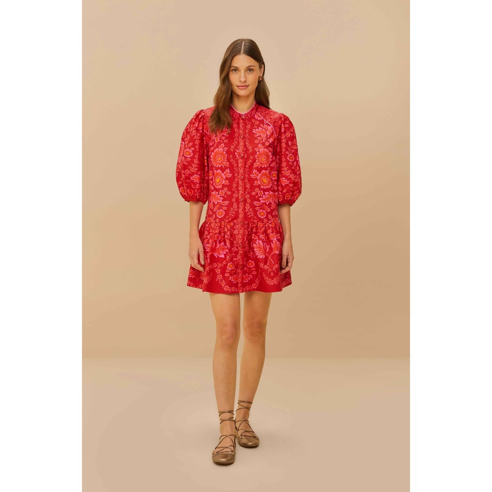 Red Olivia Organic Cotton Mini Dress